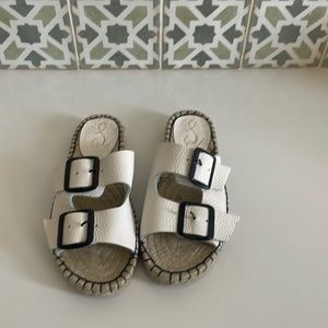 BRAND NEW LEATHER AND ESPADRILLE SANDAL